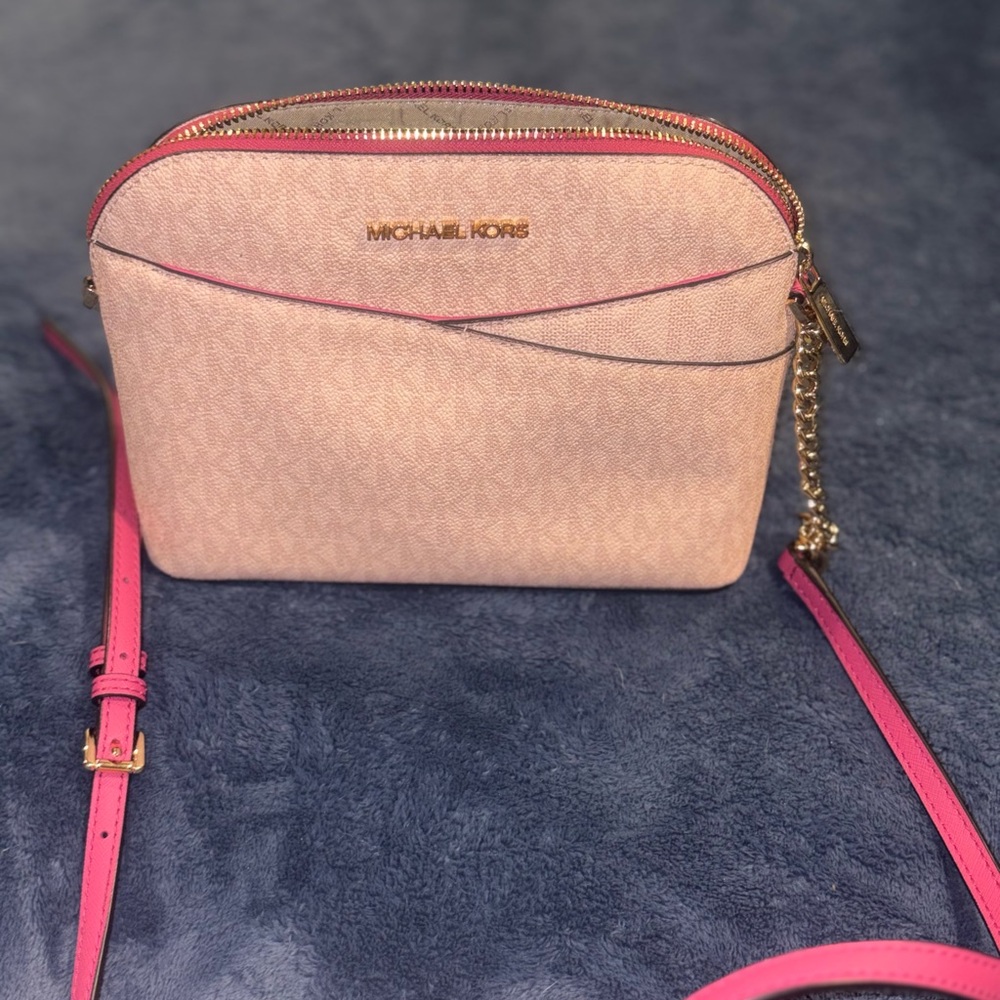 Michael Kors Gold Textured Crossbody Bag